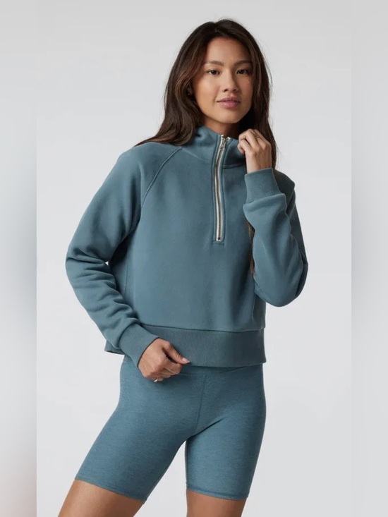 Vuori Tops - Womens Vuori oversized restore half zip hoodie smoke blue size XL VW288